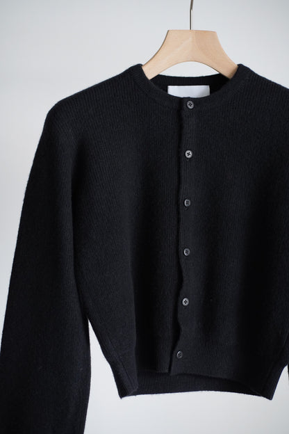 SUPER FINE WOOL MILLED KNIT MINI CARDIGAN