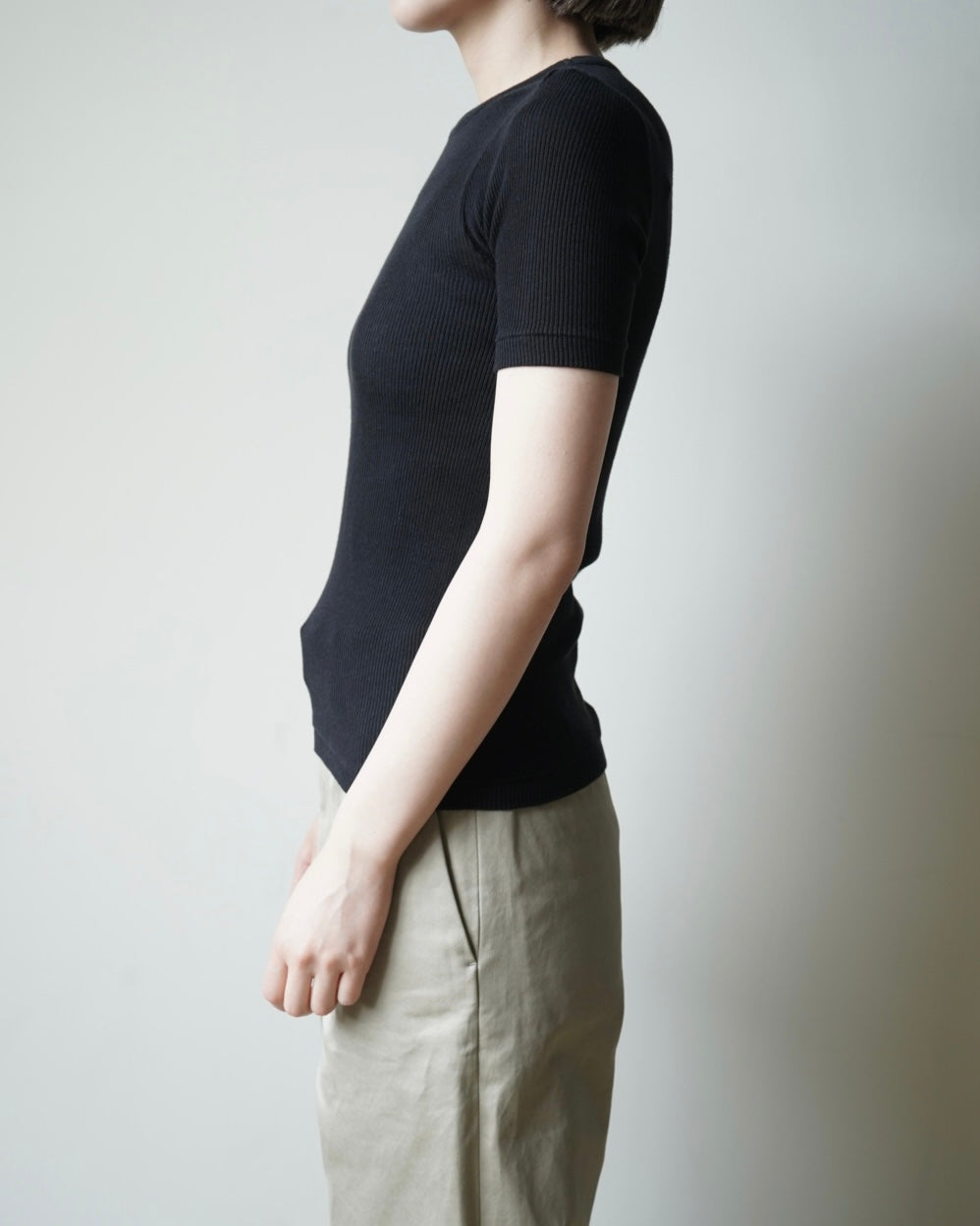 AURALEE / ORGANIC SOFT RIB TEE