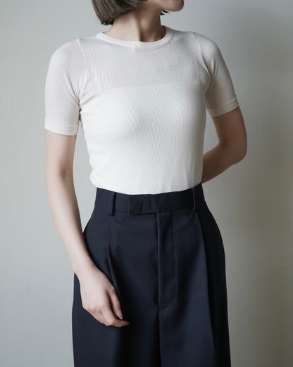 AURALEE / ORGANIC SOFT RIB TEE