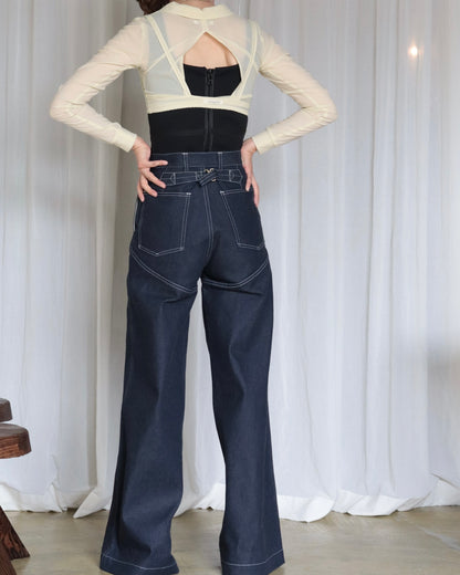 STRETCH TAFFETA LAYERED BRA TOP SHIRT