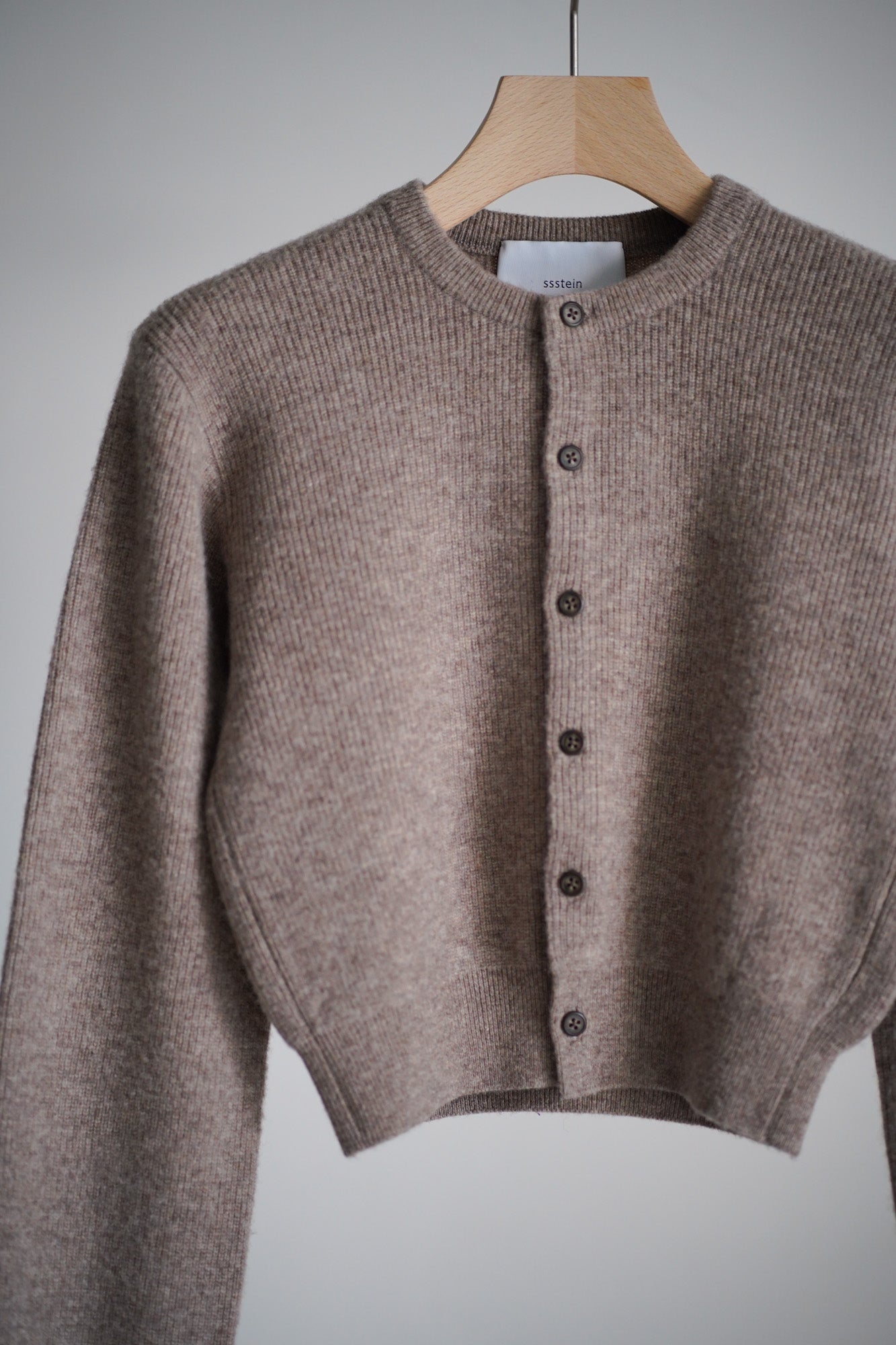 SUPER FINE WOOL MILLED KNIT MINI CARDIGAN