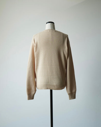 LIGHT CASHMERE KNIT V-NECK P/O