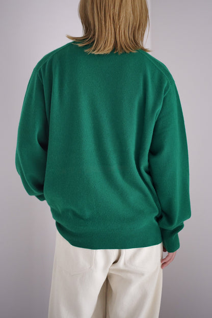 PURE CASHMERE KNIT CREW NECK LS
