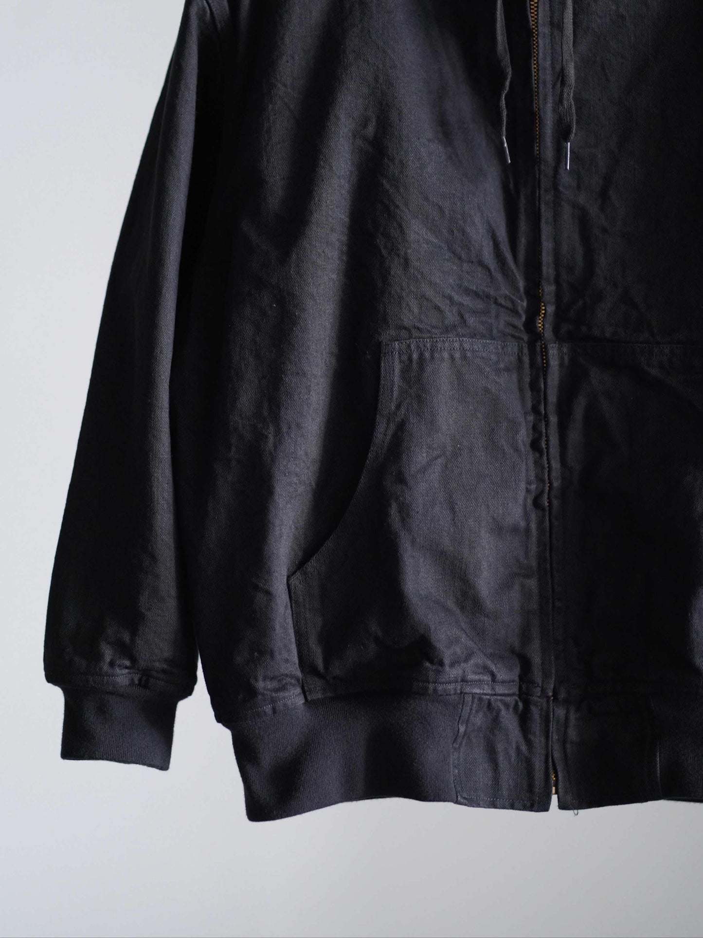 ブラックデニム ジップパーカ