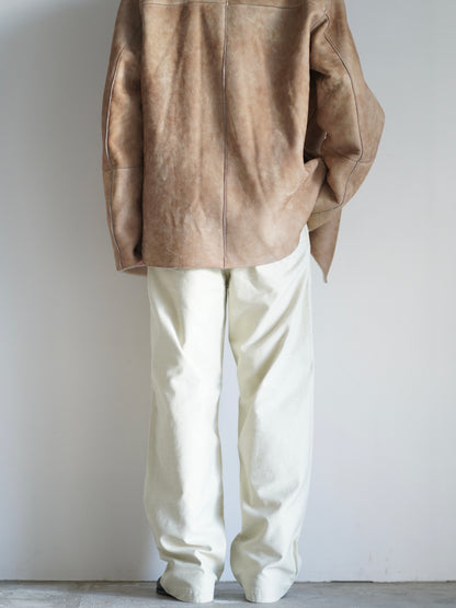 WASHED BAGGY SATIN BLEACHED BAKER PANTS