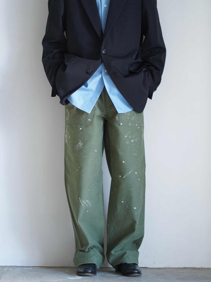 WASHED BAGGY SATIN BLEACHED BAKER PANTS