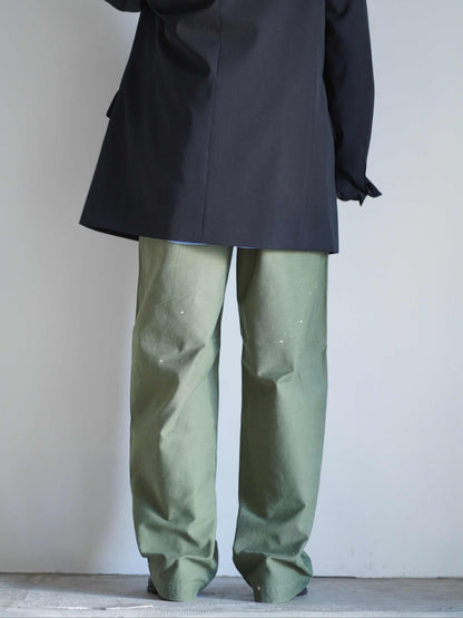 WASHED BAGGY SATIN BLEACHED BAKER PANTS