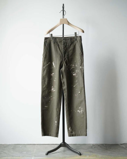 WASHED BAGGY SATIN BLEACHED BAKER PANTS