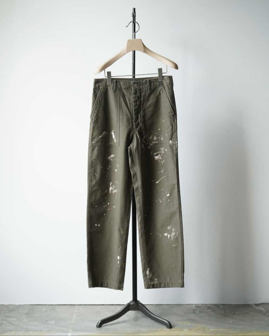WASHED BAGGY SATIN BLEACHED BAKER PANTS
