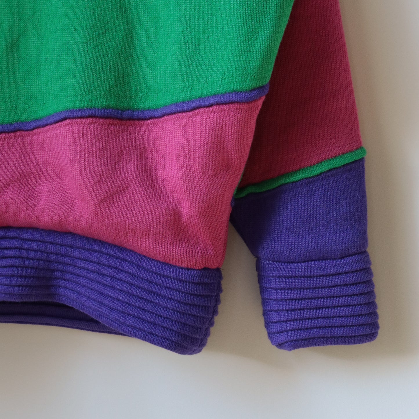 JACQUARD KNITTED OVERSIZED REVERSIBLE HALF ZIP JUMPER