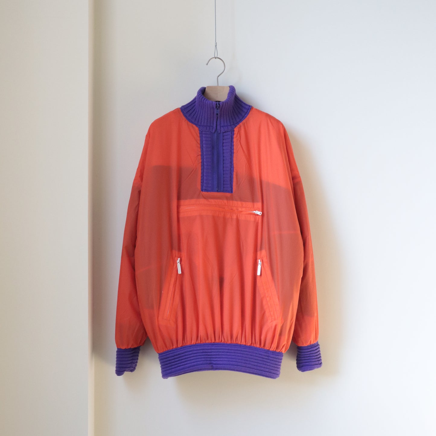 JACQUARD KNITTED OVERSIZED REVERSIBLE HALF ZIP JUMPER