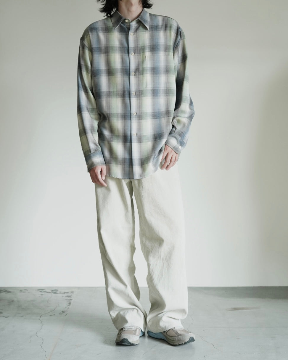 SUPER LIGHT WOOL CHECK SHIRT