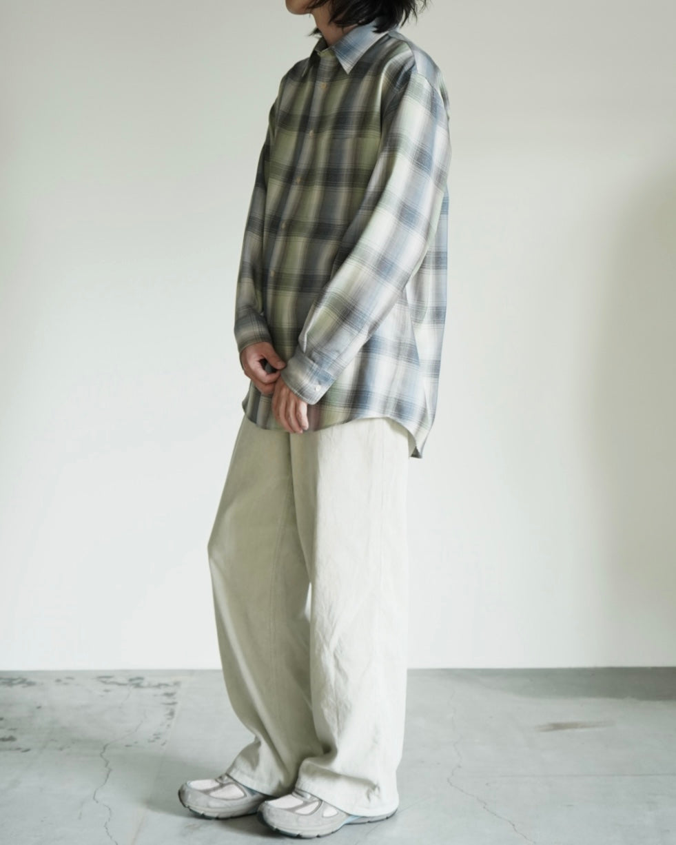 SUPER LIGHT WOOL CHECK SHIRT