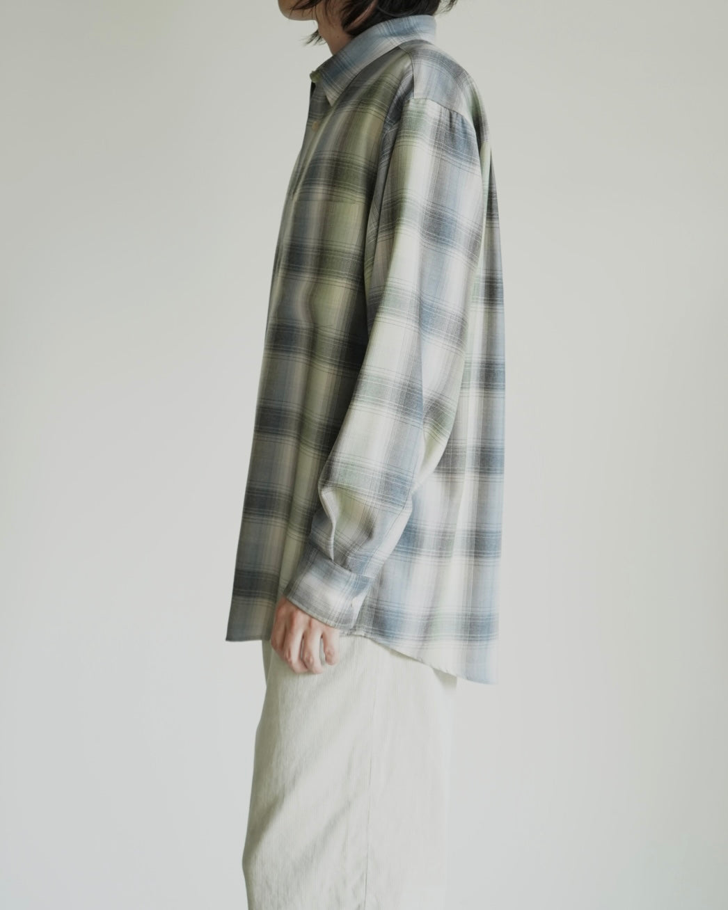 SUPER LIGHT WOOL CHECK SHIRT