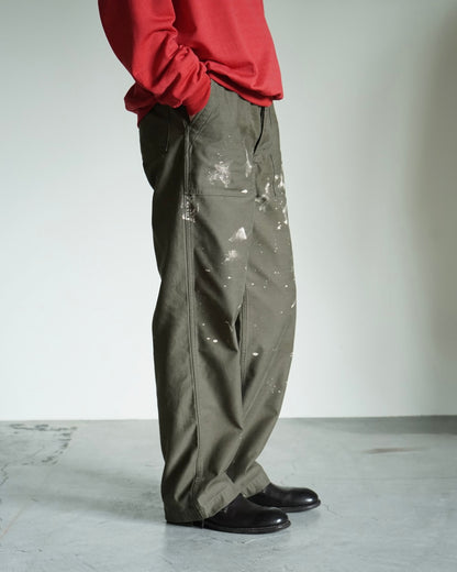 WASHED BAGGY SATIN BLEACHED BAKER PANTS