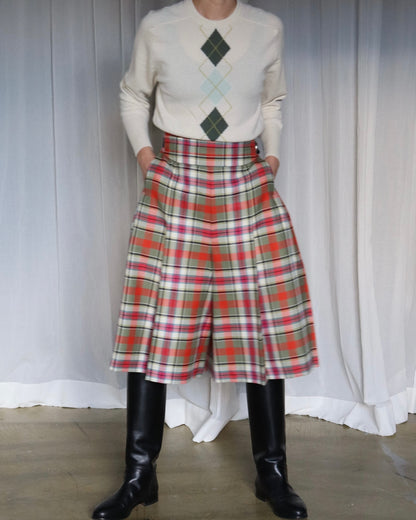 TARTAN PLAID BELTED PAINTACOURT