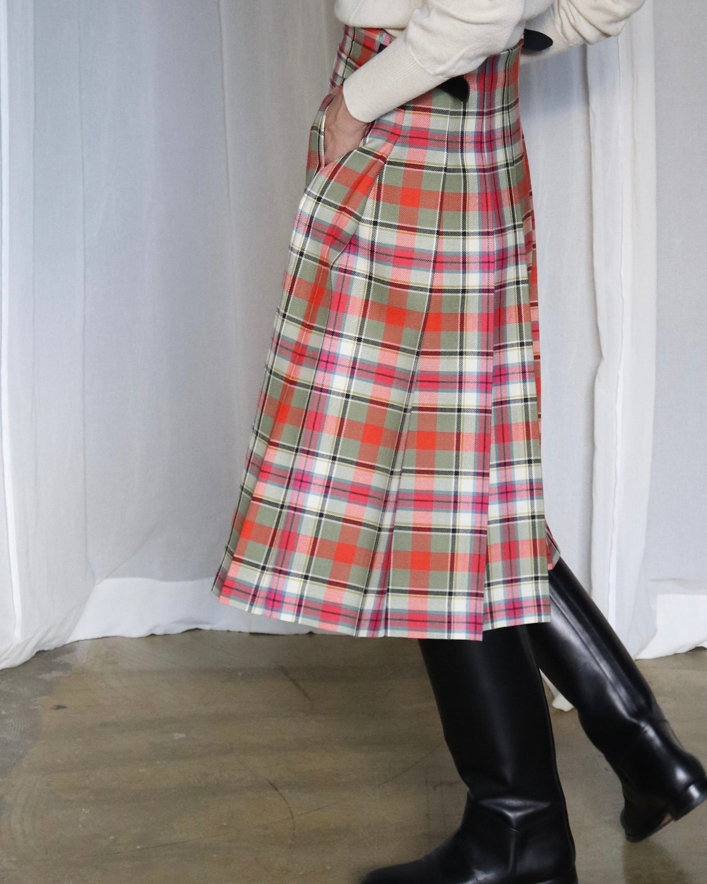 TARTAN PLAID BELTED PAINTACOURT