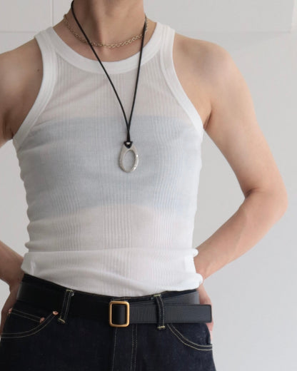 FUMIKA_UCHIDA / NEEDLE DRAWING TANK TOP