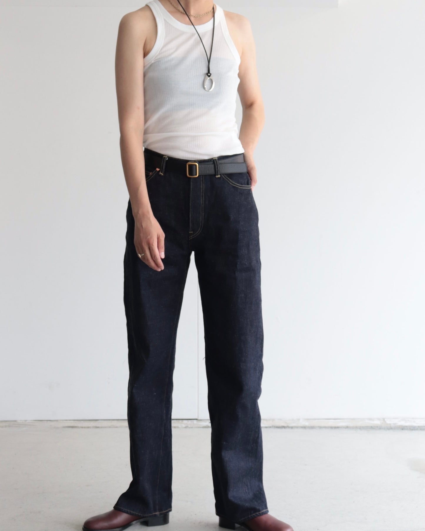 FUMIKA_UCHIDA / NEEDLE DRAWING TANK TOP