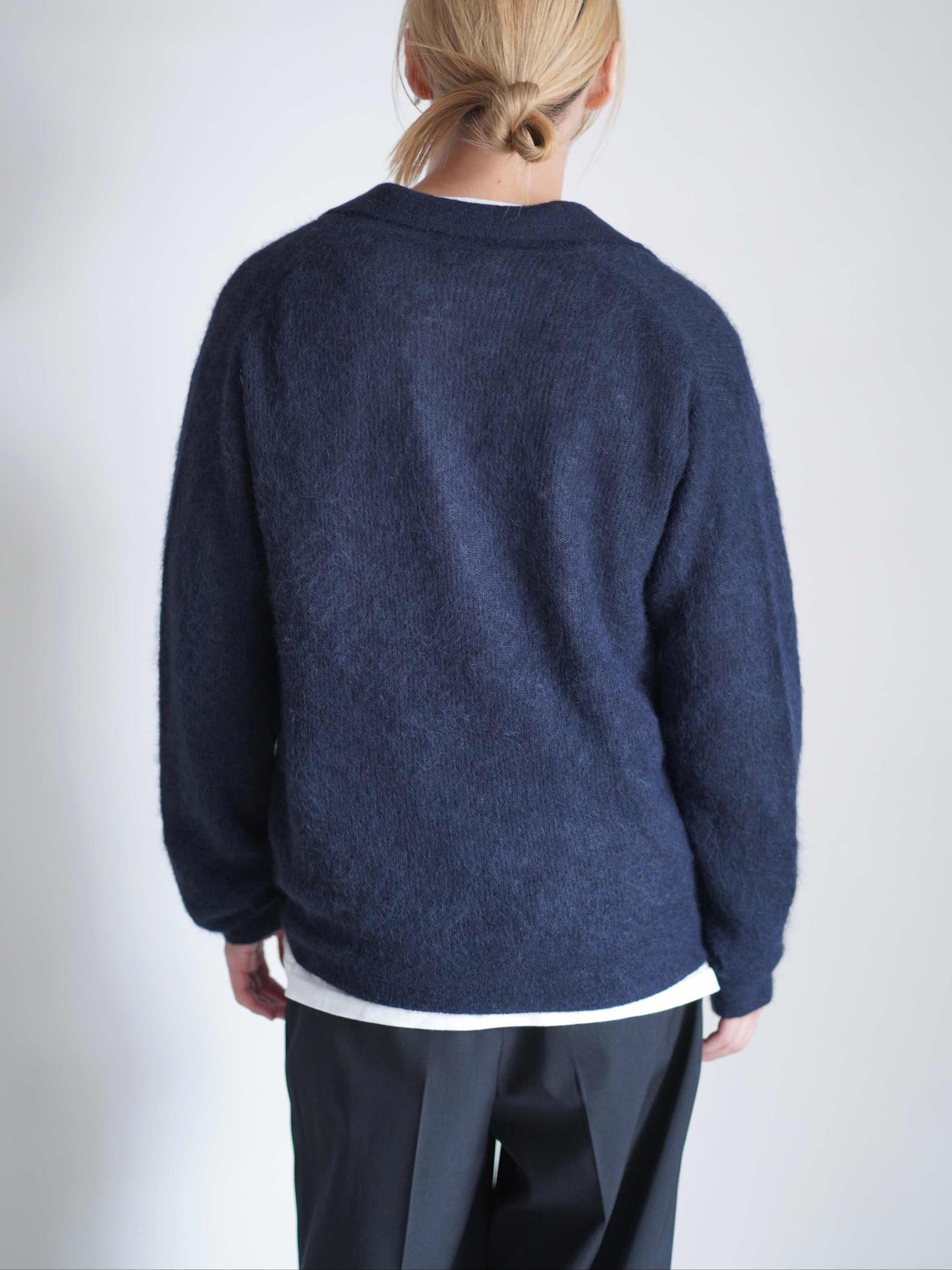 BABY SURI ALPACA SHEER KNIT SKIPPER POLO