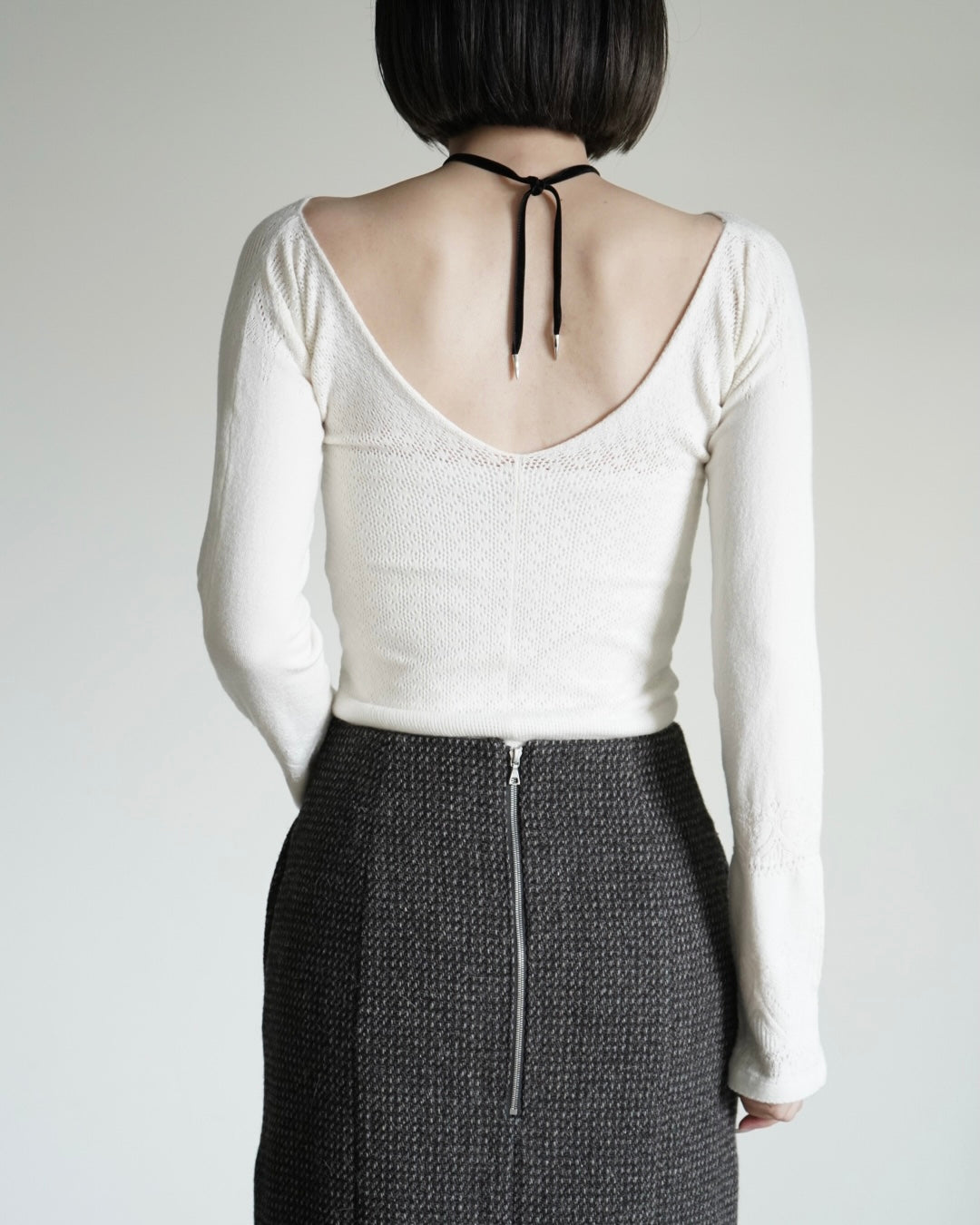 SILK LACE KNITTED TIGHTS TOP