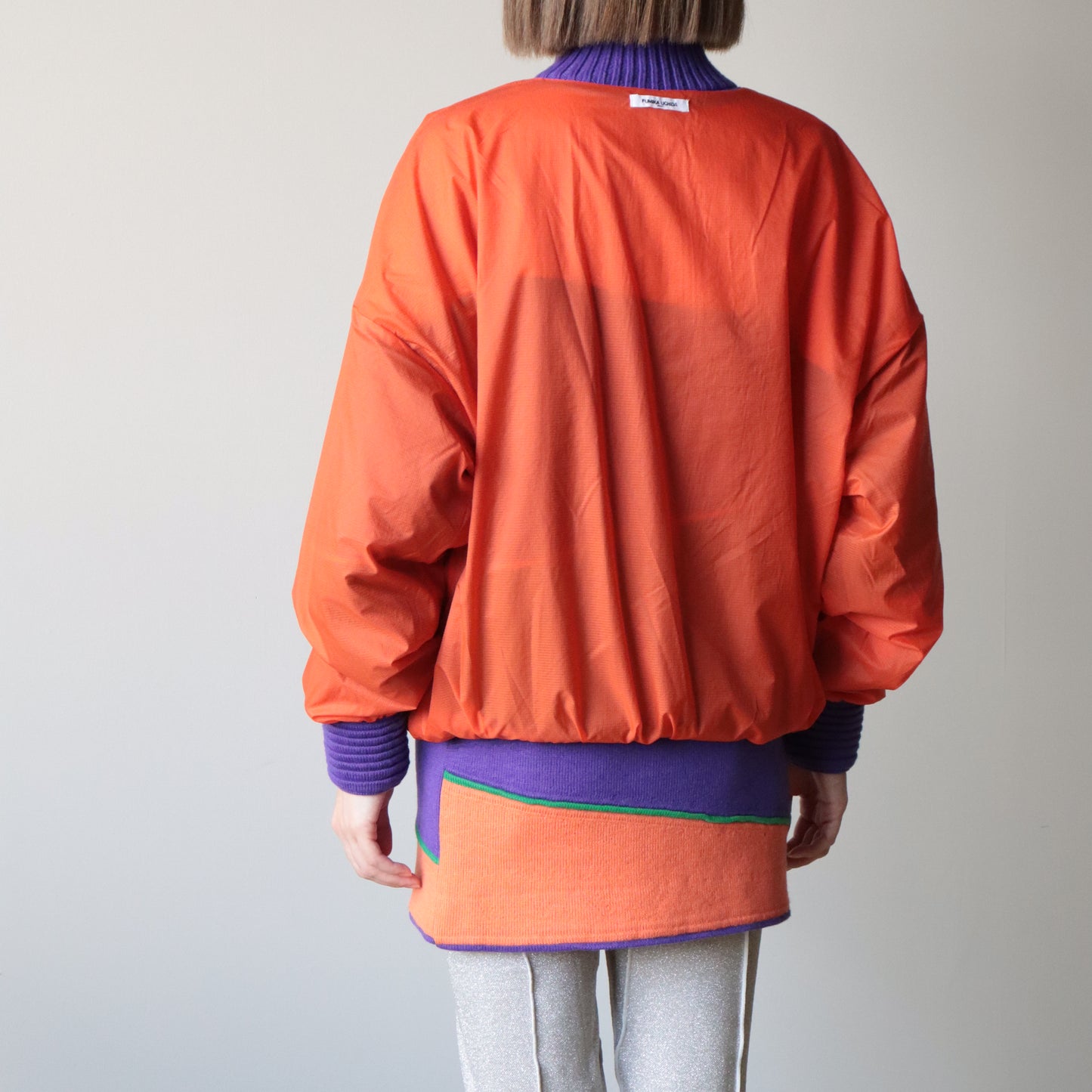 JACQUARD KNITTED OVERSIZED REVERSIBLE HALF ZIP JUMPER