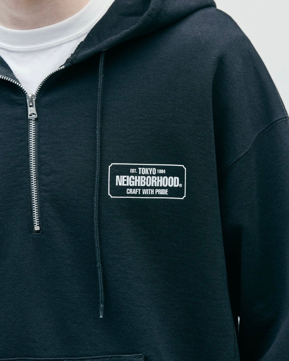 CLASSIC SWEAT HALF ZIP HOODIE LS