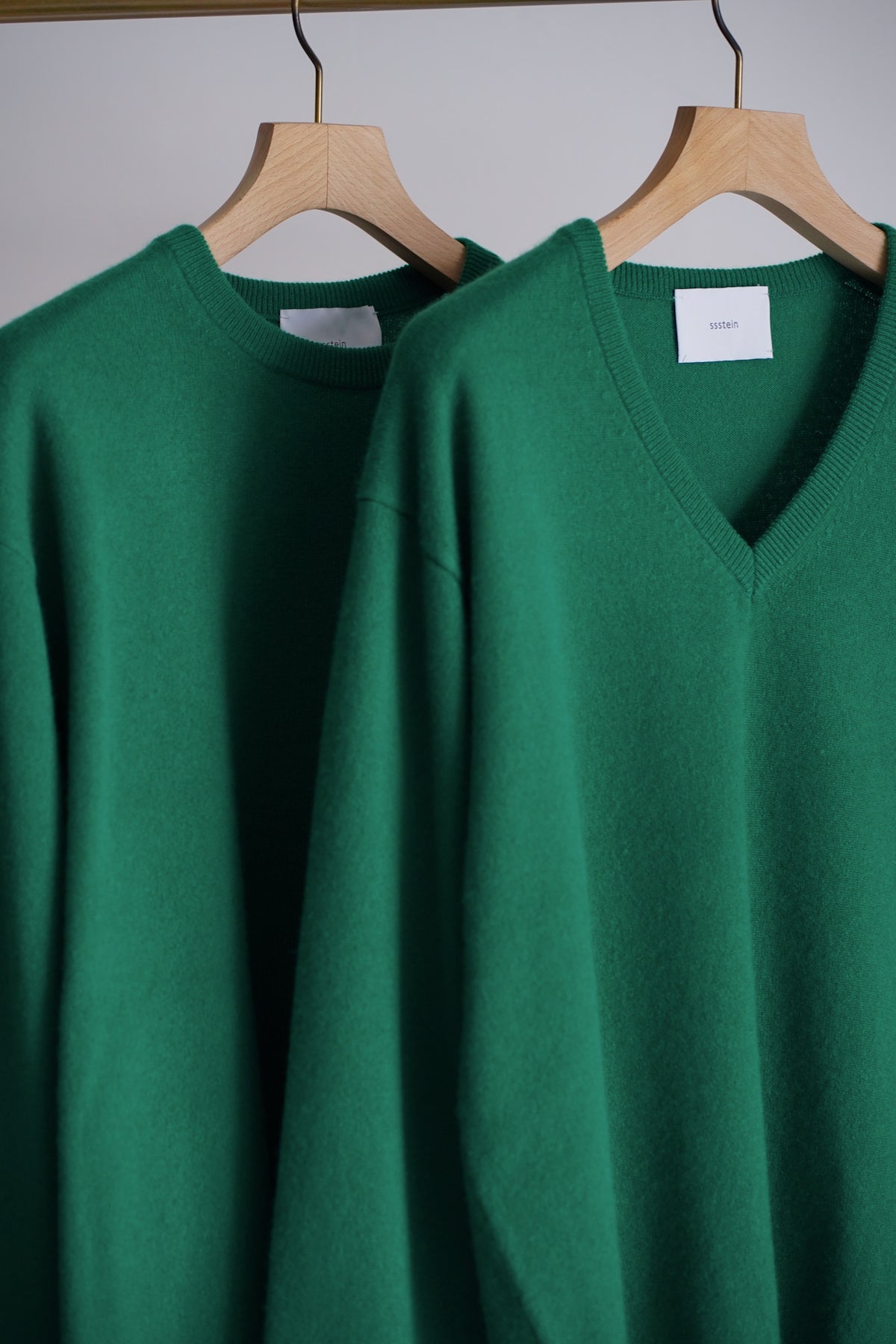 PURE CASHMERE KNIT CREW NECK LS