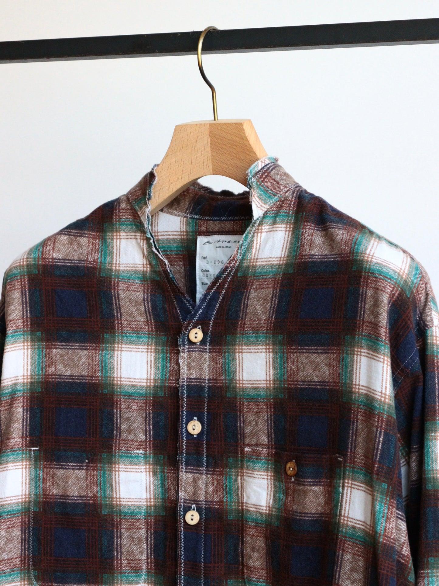 cut off collar work shirt