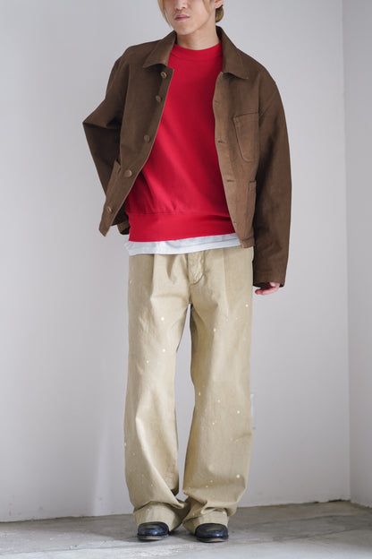 GARMENT-DYED ORGANIC COTTON HEAVY TWILL SHORT WORK JACKET