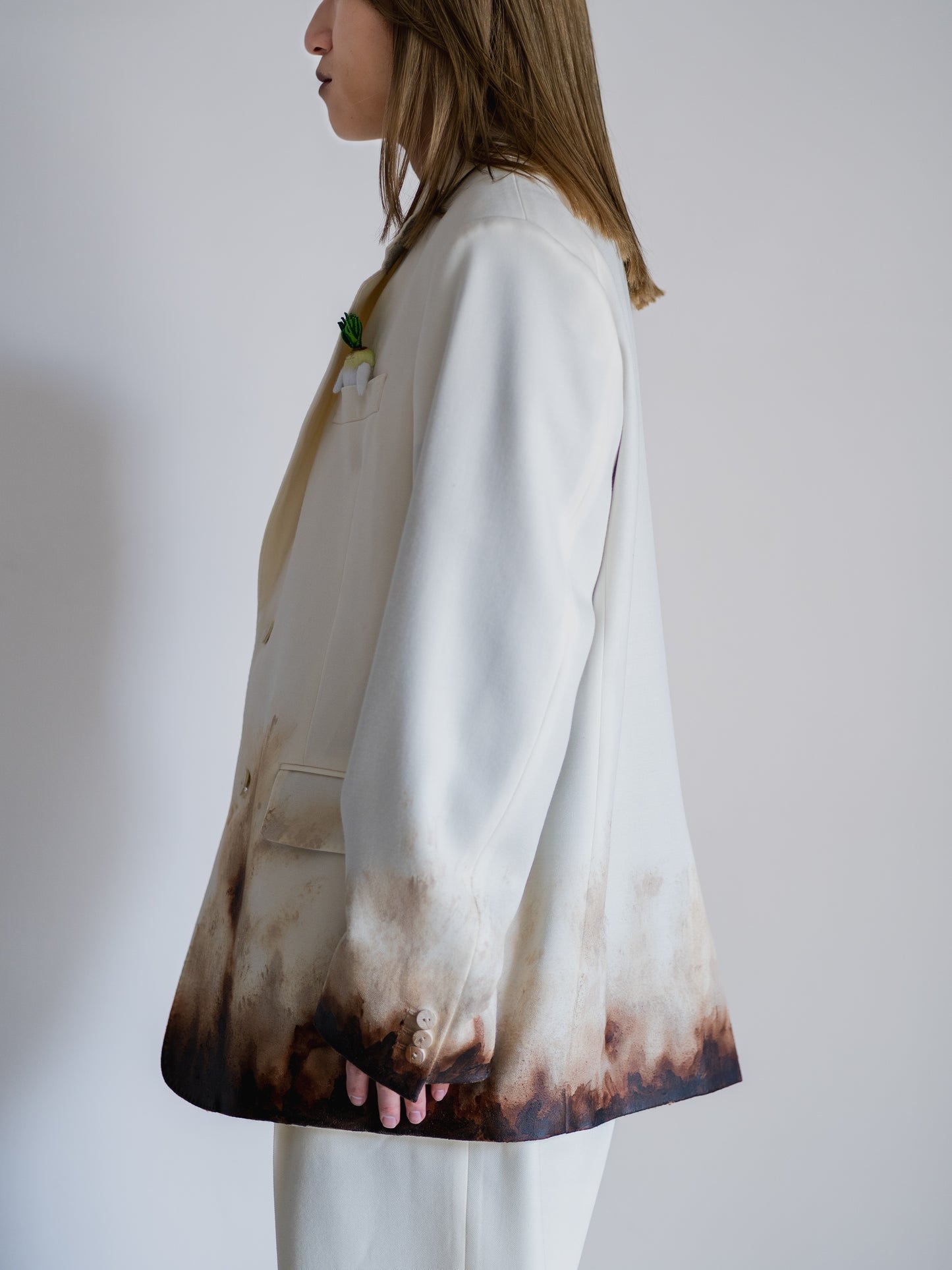 MUD-HAND-PAINTED TAILORED JACKET