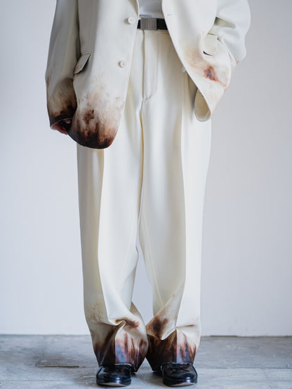 MUD-HAND-PAINTED TAILORED TROUSER