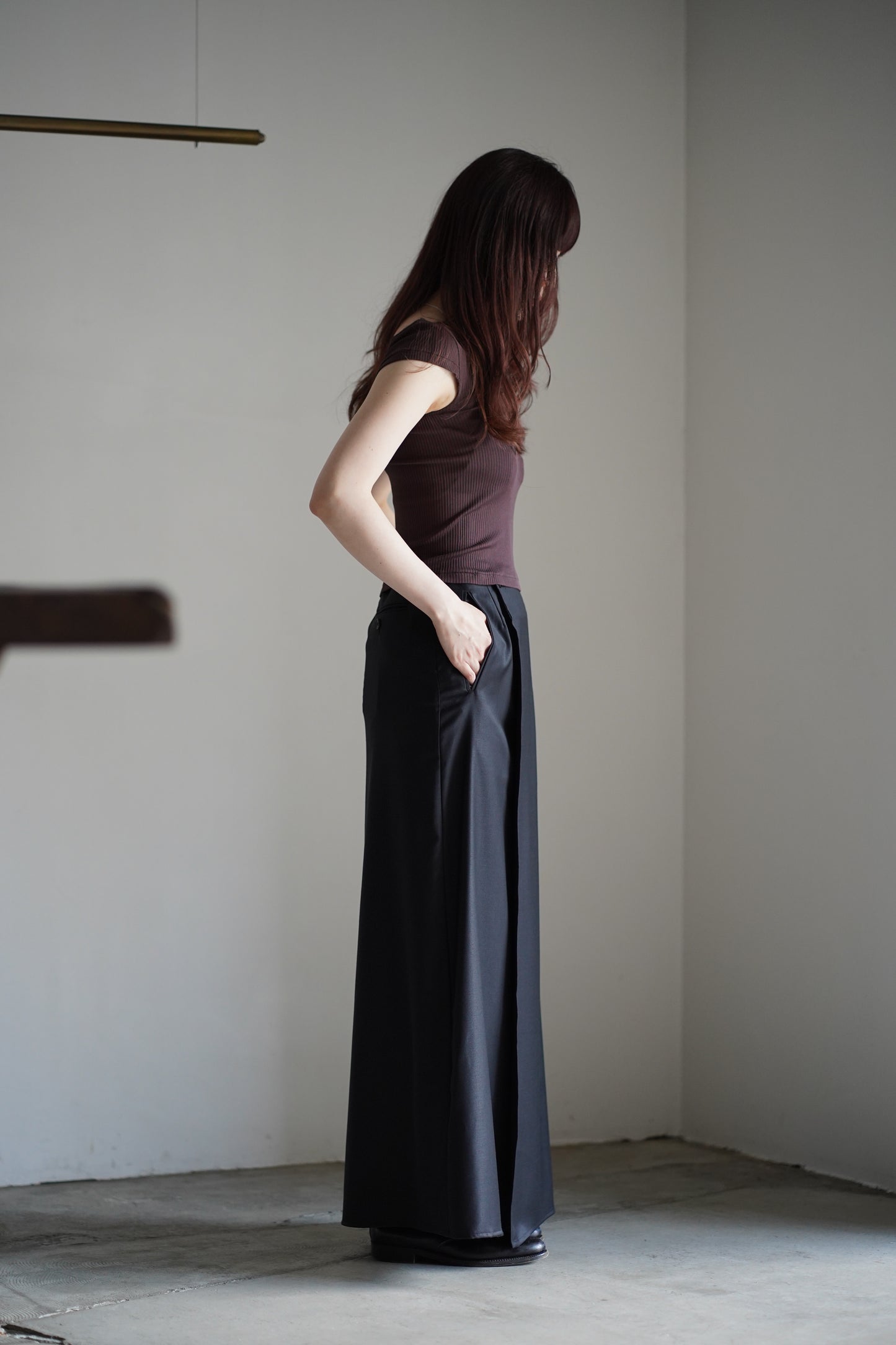 WOOL SILK WRAP SKIRT