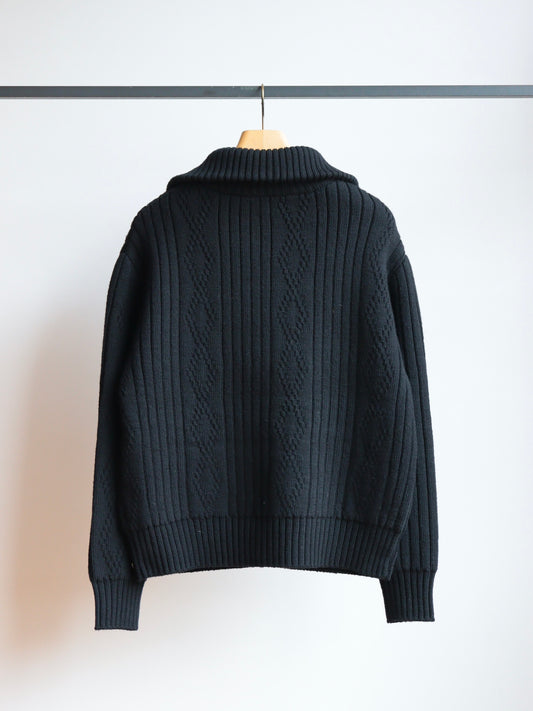 Lot.533 Zip-Up KnIt Blouson
