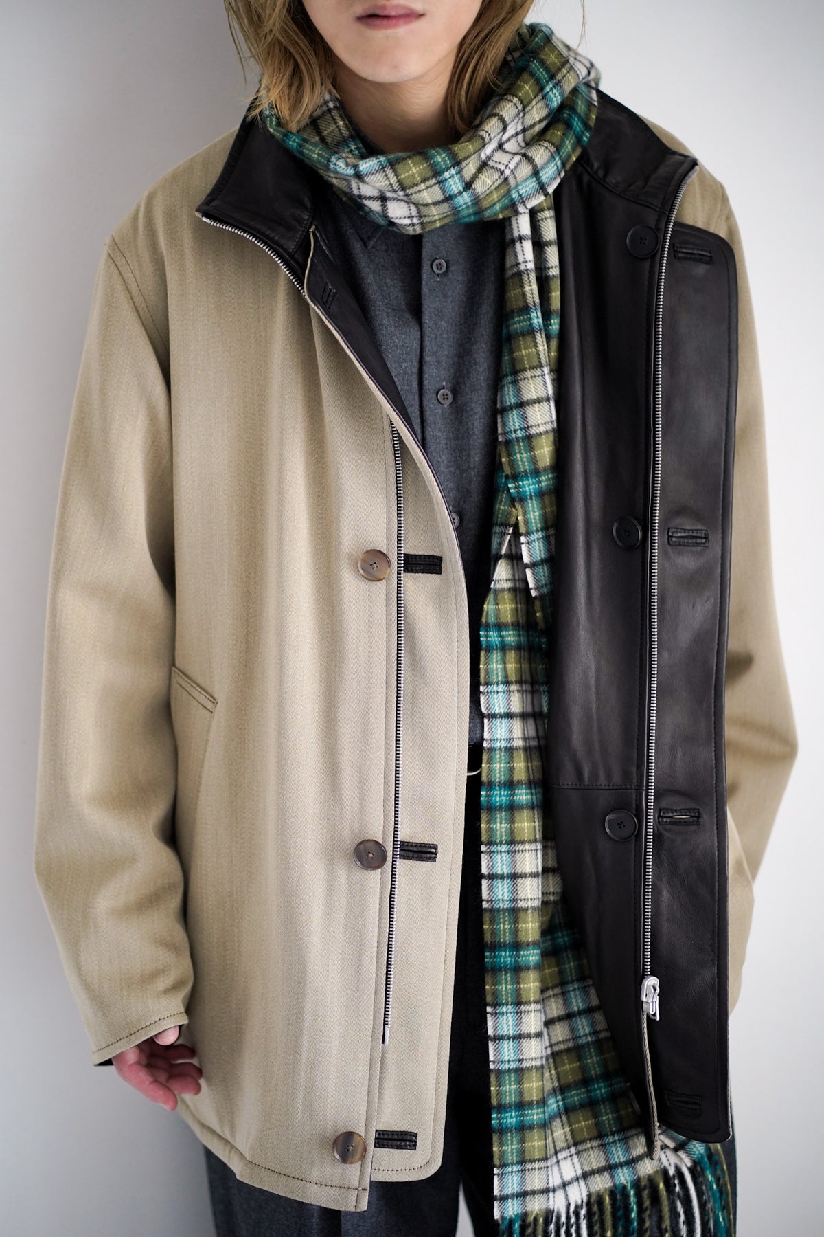 CASHMERE CHECK LONG STOLE