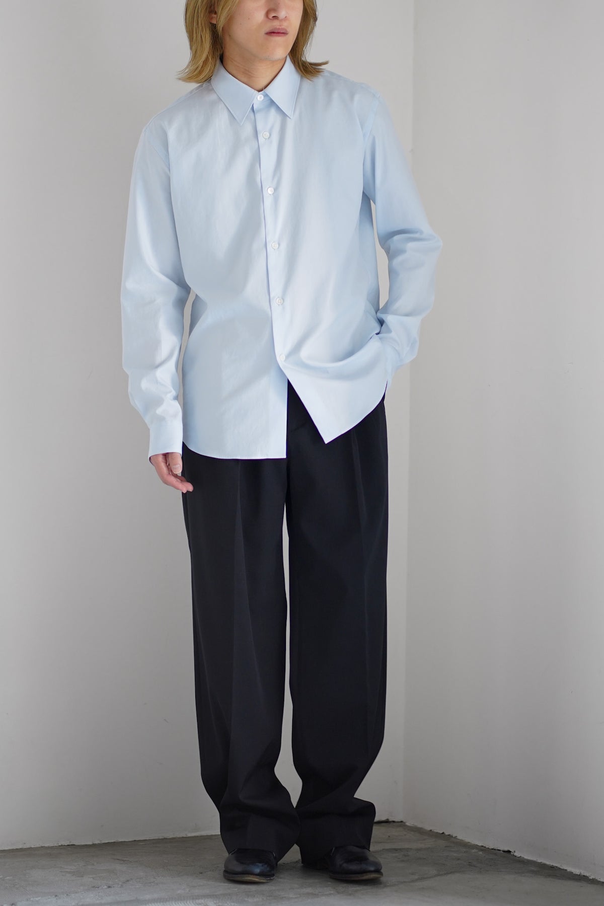 WASHED FINX TWILL SLIM SHIRT