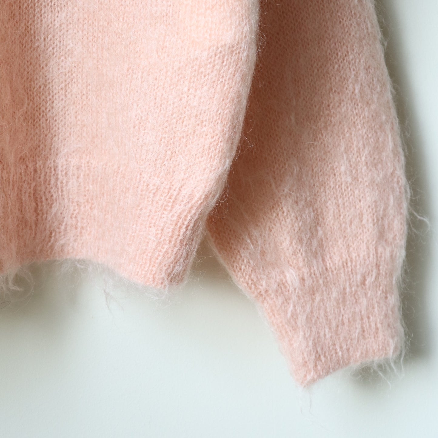 BRUSHED SUPER KID MOHAIR KNIT CARDIGAN