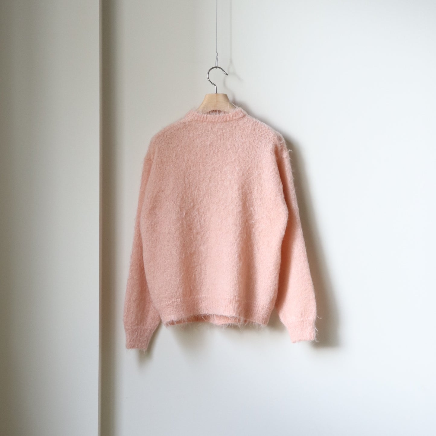 BRUSHED SUPER KID MOHAIR KNIT CARDIGAN