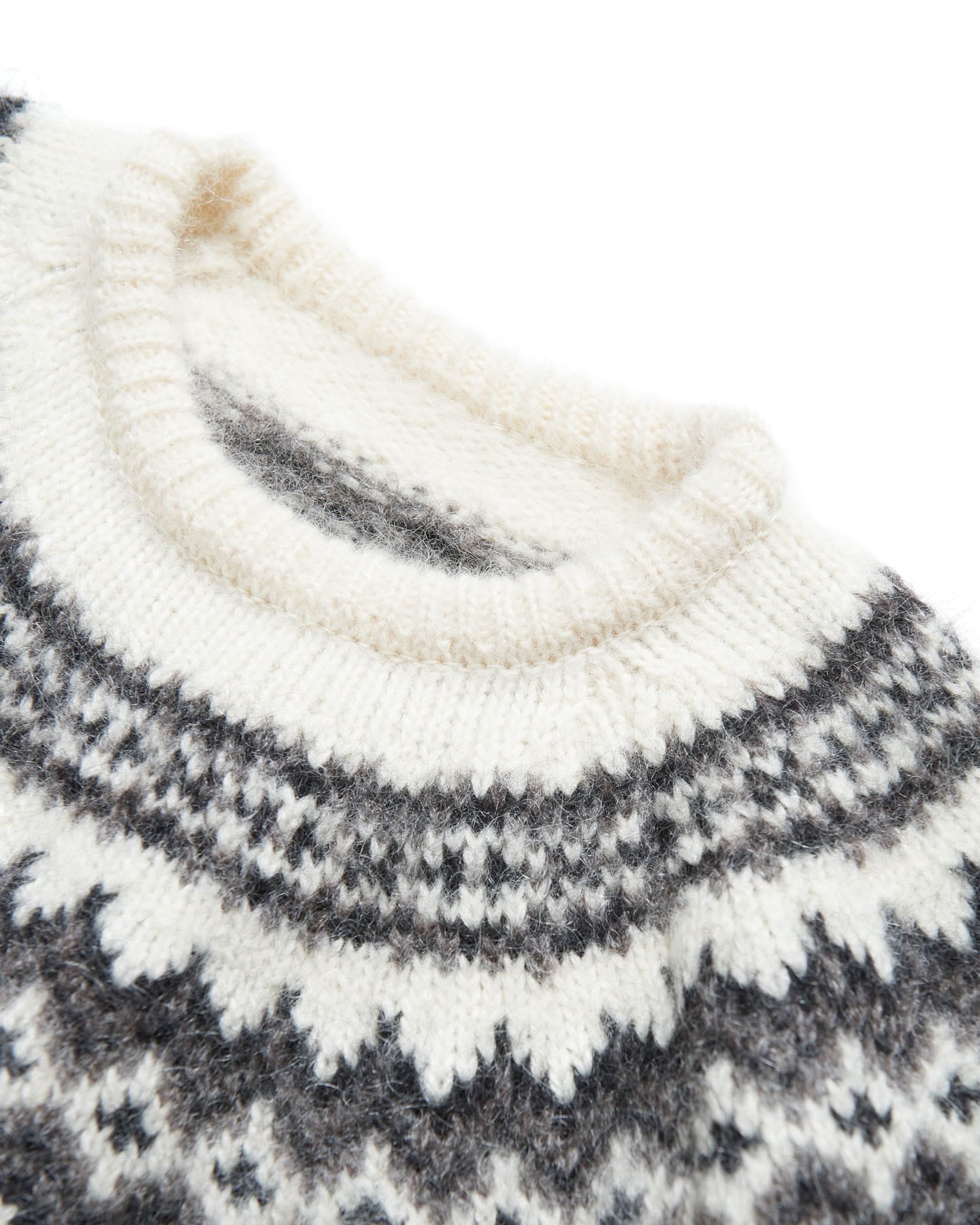 MOHAIR NORDIC CREWNECK KNIT