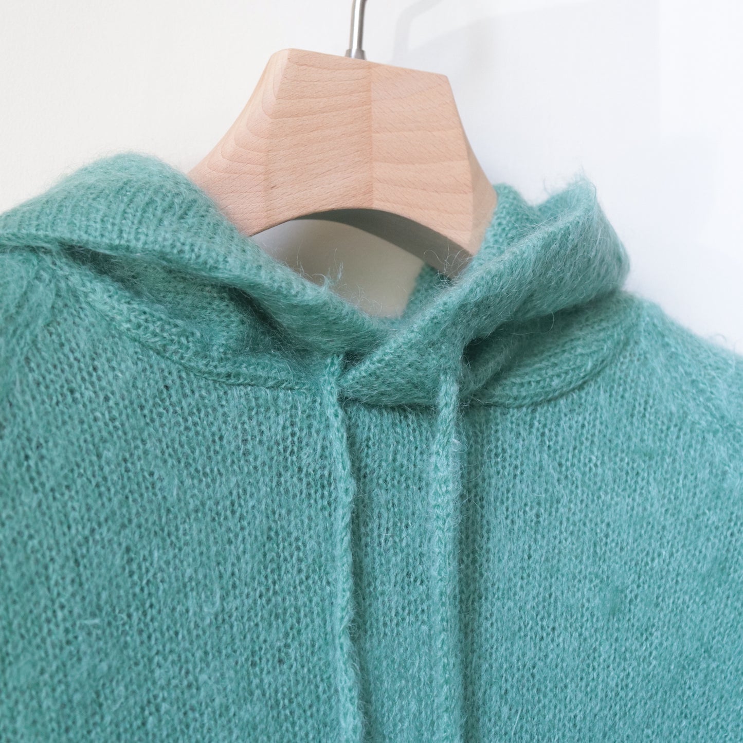 BRUSHED SUPER KID MOHAIR KNIT P/O PARKA