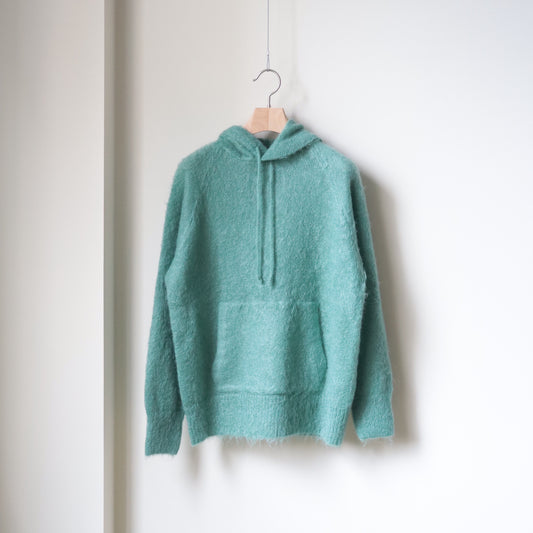 BRUSHED SUPER KID MOHAIR KNIT P/O PARKA