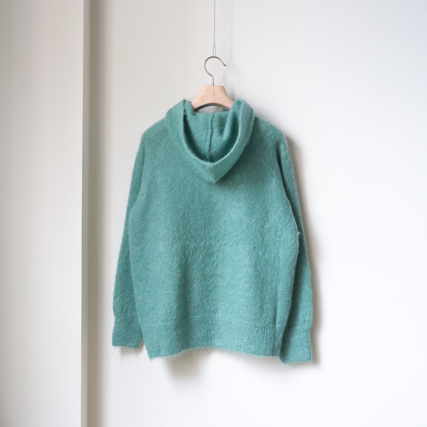 BRUSHED SUPER KID MOHAIR KNIT P/O PARKA