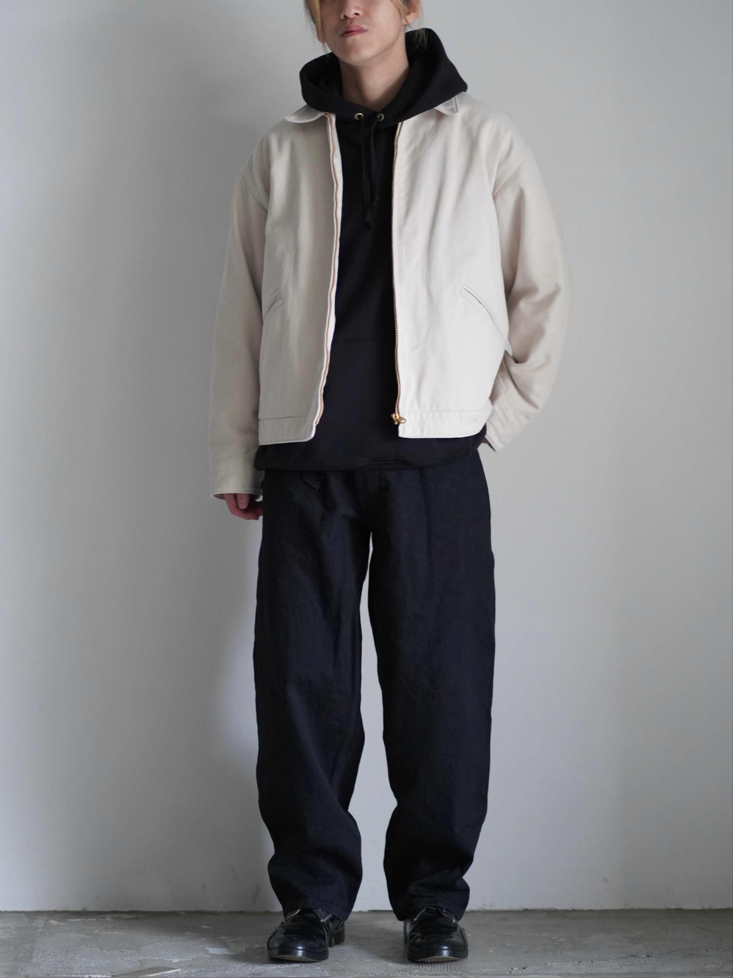 コットンツイル ジップショートジャケット