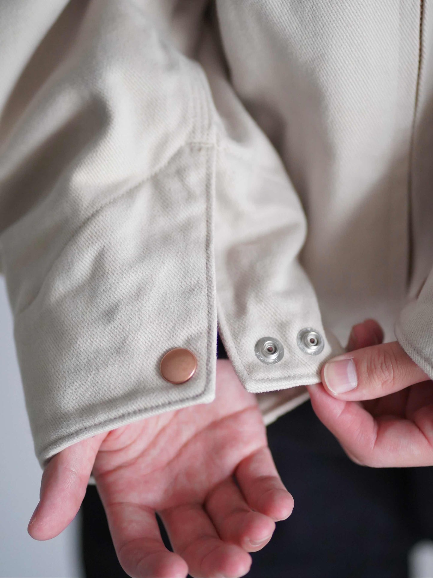 コットンツイル ジップショートジャケット