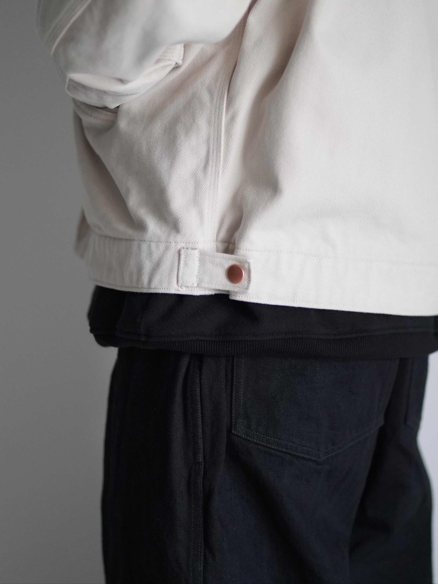 コットンツイル ジップショートジャケット