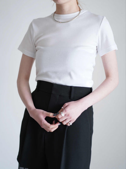 SHORT-SLV TEE