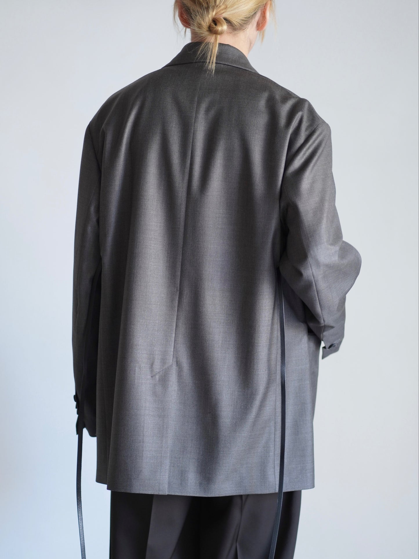 EXTRA FINE WOOL OVERSIZED SINGLE BREAST LONG JACKET