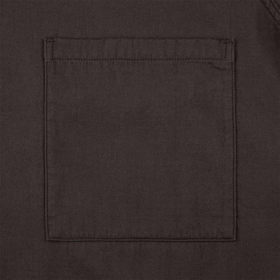 SOFT CW SHORT SLEEVE OPEN SHIRT BROWN
