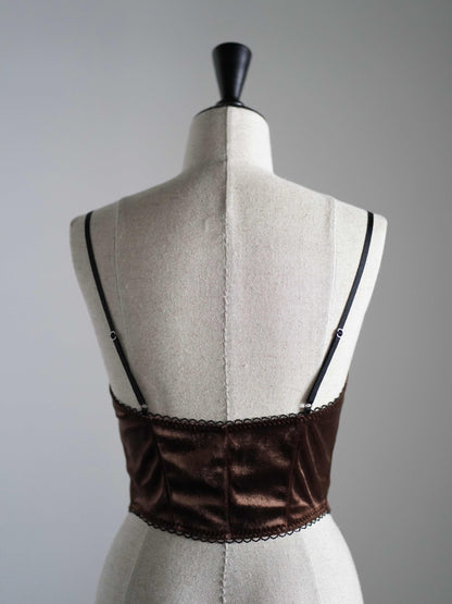 VELOUR CORSET CAMI