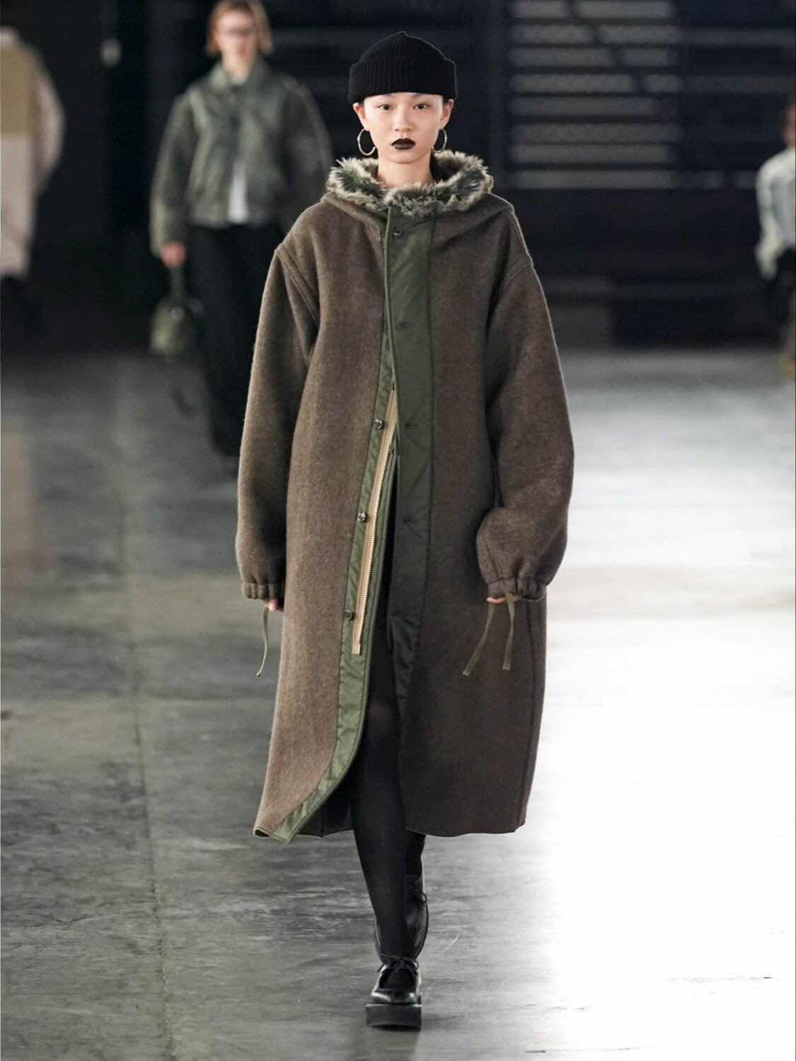 RIBBED KNIT WOOL BEANIE